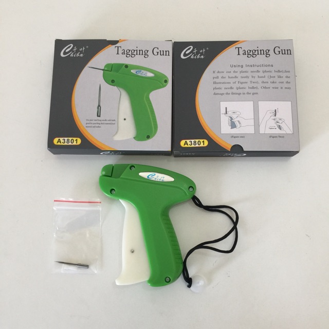 tagging-gun-ปืนยิงป้ายราคา-เครื่องเจาะป้ายราคา-ยี่ห้อ-chiba-a3801-สีเขียว-บรรจุขาย-1-ชิ้น-พร้อมส่ง