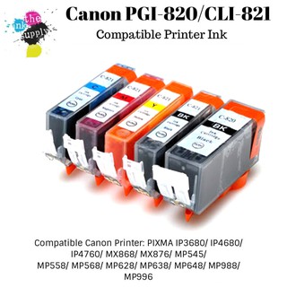 ภาพหน้าปกสินค้าProINK ตลับหมึกเทียบเท่าสำหรับ Canon 820 /821 / 820BK / 821C / 821M / 821Y For Canon PIXMA iP3680/iP4680/MP545/MP628 etc ที่เกี่ยวข้อง