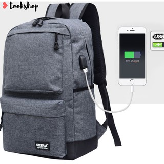 ภาพหน้าปกสินค้ากระเป๋าเป้ กระเป๋าสะพาย กระเป๋าใส่โน๊ตบุ๊ค กระเป๋าสะพายหลัง USB ที่เกี่ยวข้อง