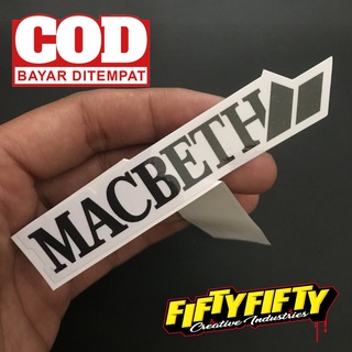 สติกเกอร์เคลือบเงา พิมพ์ลาย Macbeth สําหรับติดตกแต่งหมวกกันน็อค รถจักรยานยนต์ รถยนต์