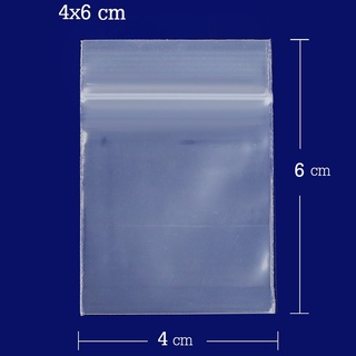 ถุงซิปล็อคใส ขนาด 4x6 ซม. (แพ็คละ 1 กก.)