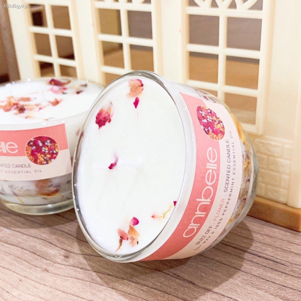 annbelle-buzz-off-flower-soy-candles-เทียนหอม-อโรม่า-เทียนหอม-ไล่ยุง-ไล่แมลง-ไล่หนู-100g-ไส้เทียนคู่