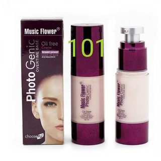 Music Flower Photogenic Overtime Foundation Oil Free Spf 25 รองพื้น 30ml.