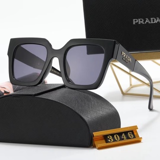 สินค้า Prada แว่นตากันแดด ทรงสี่เหลี่ยม ขนาดเล็ก หรูหรา สไตล์เรโทร สําหรับผู้ชาย และผู้หญิง