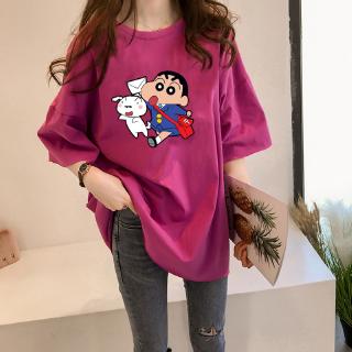 เสื้อยืดสีขาวเสื้อยืดT -Shirt Oversize Women Fashion Korean Loose Short sleeveเสื้อยืดแฟชั่นเกาหลีแขนสั้นเสี้อคอกลมพิมพ์