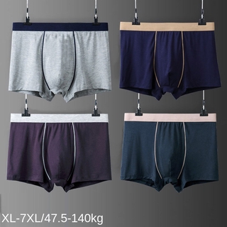 (XL-7XL) กางเกงบ็อกเซอร์ ผ้าฝ้าย พิมพ์ลาย 3 มิติ ระบายอากาศ ทรงหลวม ไร้รอยต่อ สําหรับผู้ชาย