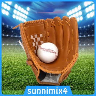 สินค้า [H₂Sports&Fitness] ถุงมือเบสบอล ผู้ขว้างลูกสนามในของเบสบอล สําหรับผู้เริ่มต้นเล่น 9.5 นิ้ว