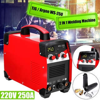 เครื่องเชื่อมไฟฟ้า 7700W 2IN1 TIG/ARC 20-250A MMA IGBT STICK Inverter สําหรับงานเชื่อม ทํางาน และงานไฟฟ้า