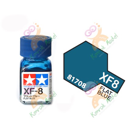 สีสูตรน้ำมัน Tamiya Enamel XF8 Flat Blue 10ml | Shopee Thailand