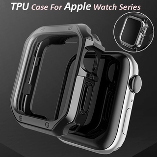 ภาพขนาดย่อของภาพหน้าปกสินค้าเคสนาฬิกาข้อมือ TPU กันกระแทก สําหรับ Apple Watch 8 7 6 SE 5 4 3 2 1 IWatch 44 มม. 40 มม. จากร้าน geekthink.th บน Shopee