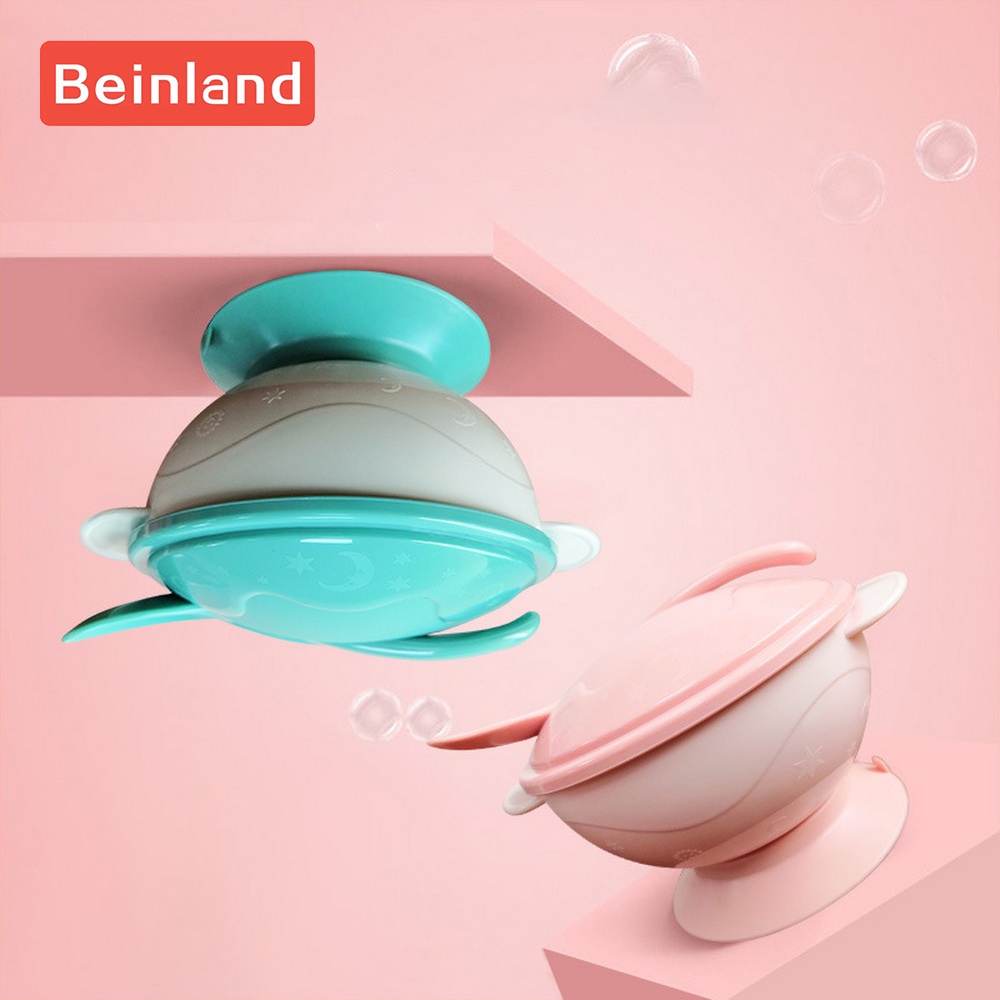 beinland-ชามใส่อาหารเสริมเด็ก-ชามเด็ก-ช้อนเด็กแรกเกิด-ชุดบนโต๊ะอาหาร-ชามดูด-ชามฝึกข้าว