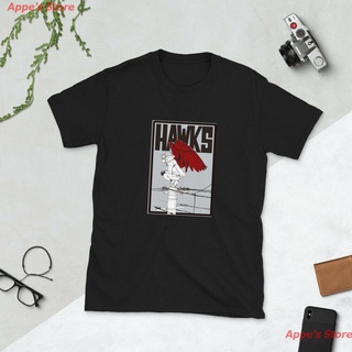 Appes Store New เสื้อยืดผ้าฝ้าย 100 % พิมพ์ลาย My Hero Academia Hawks สําหรับผู้ชาย เสื้อยืดผ้าฝ้าย