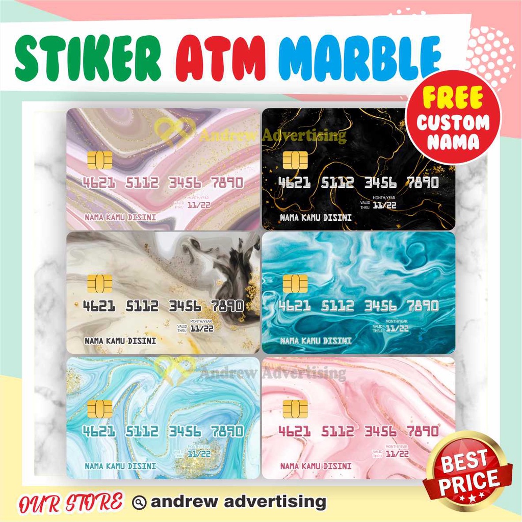การ์ดหินอ่อน THEME | GARSKIN / ATM CARD STICKER / ATM CARD SKIN / DEBIT ...