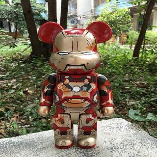 ฟิกเกอร์ 400 % Marvel Iron Man X bearbrick Cool Action Figure