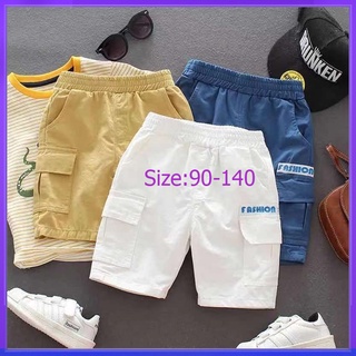 Boys cotton shorts thin loose trendy five-point childrens summer pants baby Korean style overalls Size90-140