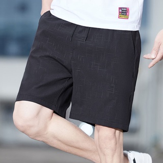 ภาพหน้าปกสินค้า【zipper Pocket】Men Shorts Casual Print Short Pants Men Summer Beach Shorts Elastic waist Drawstring Shorts Men\'s Clothing ที่เกี่ยวข้อง