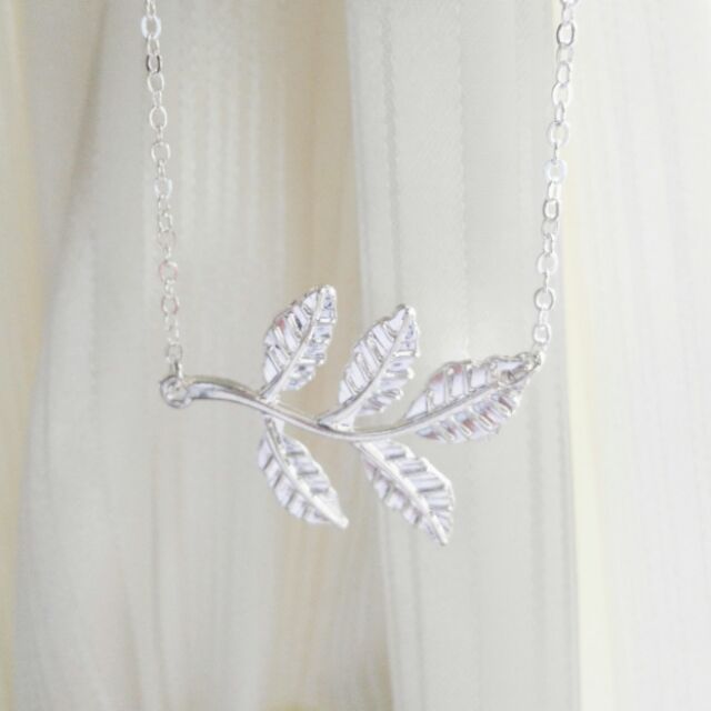 necklace-olive-leaf-necklace-สร้อยคอใบมะกอก