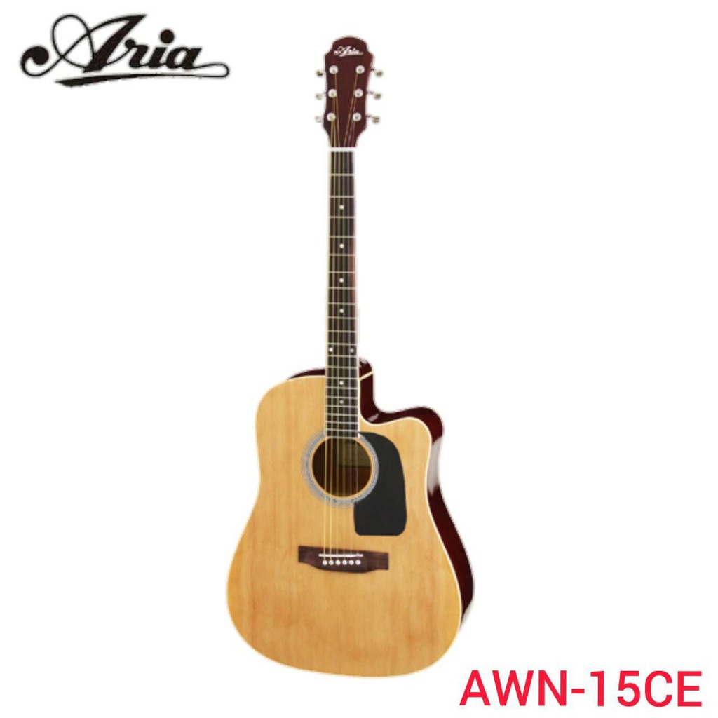 aria-awn-15ce-กีตาร์โปร่งไฟฟ้า-ยี่ห้อ-เอเรีย-งานสวย-เสียงดี-ราคาโดน