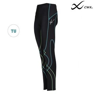 CW-X กางเกงขา 9 ส่วน Stabilyx Woman รุ่น IC9195 พื้นดำเดินเส้นฟ้า (TU)
