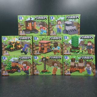 เลโก้ Minecraft QL0562 ครบชุด 8 กล่อง ราคาถูก ชุด พื้นที่ในป่า 8 In 1 รวมกันได้  งานสวยๆ พร้อมส่ง มีน้อย