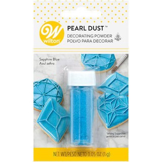 Wilton Pearl Dust Color  จาก USA., สีผงมุกแต่งเค้ก ฟองดอง สีผงมุกโรยแต่งเค้ก คัพเค้ก สี Supphire Blue