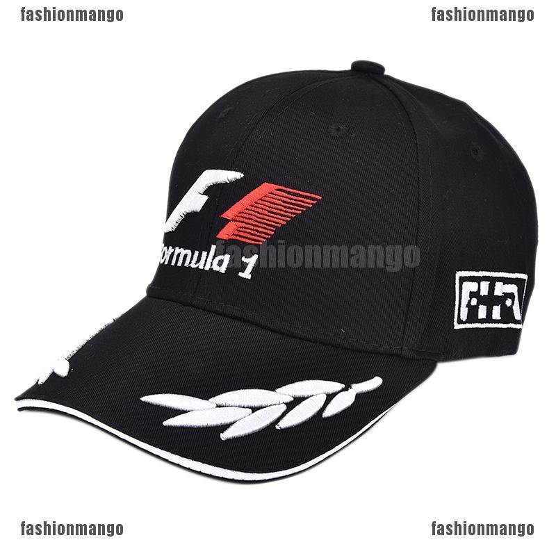 Span-new 2016 ใหม่ หมวกทีมแข่ง F1 ปักลายตัวอักษร F1 Formula One Team สีดํา