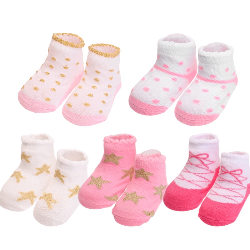 ภาพหน้าปกสินค้าถุงเท้าเด็ก ถุงเท้าผ้าฝ้ายเด็ก ถุงเท้าน่ารักสำหรับเด็กผู้หญิง อุปกรณ์เสื้อผ้า 0-6, 6-12, 12-24 เดือน Q1-Q16