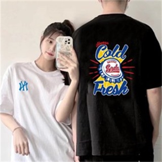 【hot tshirts】[S-3XL] เสื้อยืดแขนสั้นลําลอง ผ้าฝ้าย พิมพ์ลายตัวอักษร MLB แฟชั่นสําหรับผู้ชาย และผู้หญิง2022