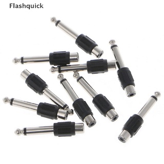 ภาพขนาดย่อของภาพหน้าปกสินค้า10 Pcs RCA Female Jack To 6.35mm 1/4" Male Mono Plug Audio Adapter Connector Hot Sell จากร้าน flashquick.th บน Shopee ภาพที่ 8