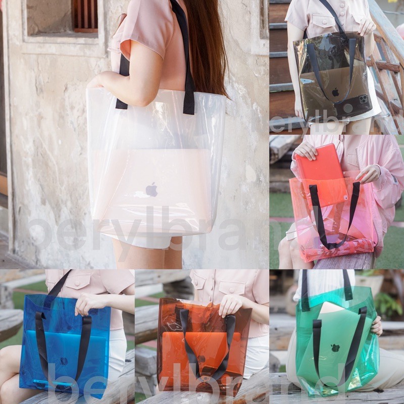 pvc-tote-bag-กระเป๋า-pvc-พร้อมส่ง