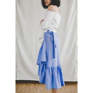 Lily Skirt (Blue Stripe)