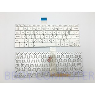 ASUS Keyboard คีย์บอร์ด ASUS X200 X200CA X200MA X200LA F200 F200CA F200MA R202CA R202LA (สายแพรยาว) สีขาว TH-EN