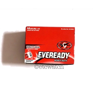 พร้อมส่ง&gt; ถ่านไฟฉาย Eveready AA / R6 / 2A 1 กล่อง 12 แพค 48 ก้อน หมดอายุ 03/2024