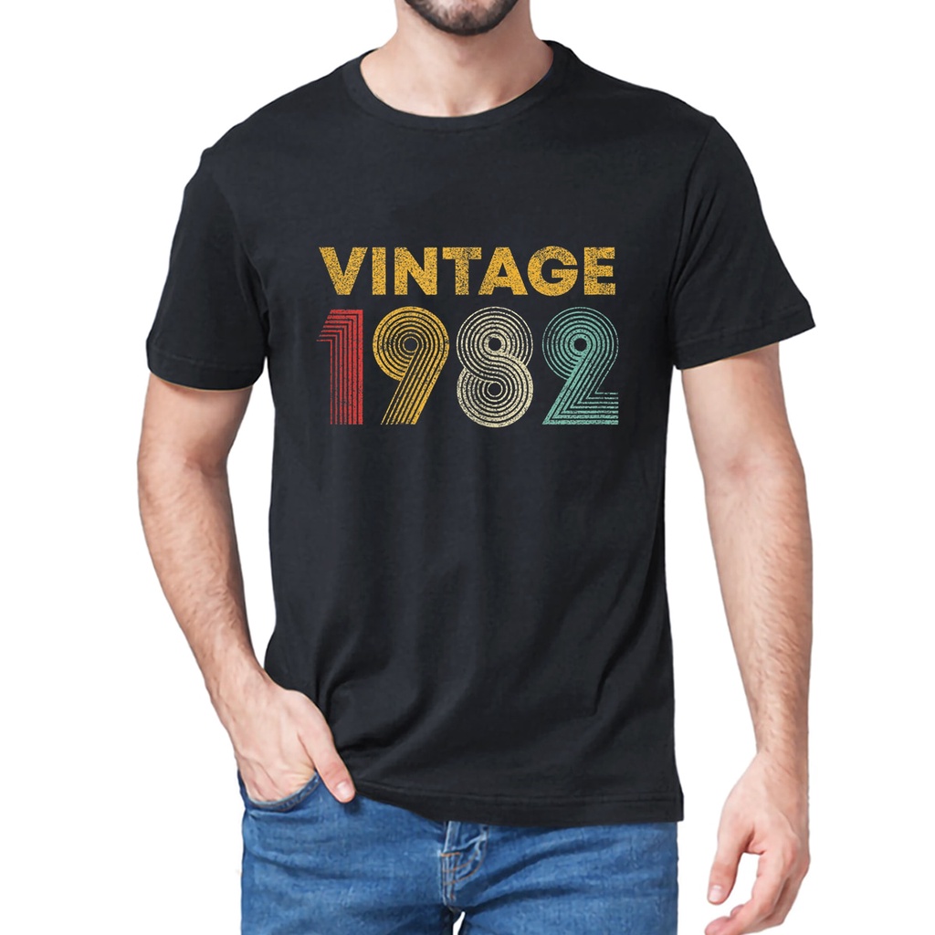 เสื้อยืดโอเวอร์ไซส์ใหม่-เสื้อยืดผ้าฝ้าย-พิมพ์ลายครบรอบ-40-ปี-1982-แฟชั่น-สไตล์วินเทจ-สําหรับผู้ชาย-2022s-4xl