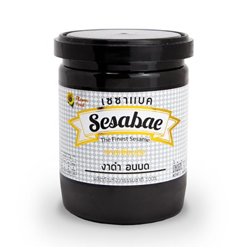 เซซาแบค-งาดำอบบด-รสธรรมชาติ250กรัม-crushed-roasted-black-sesame-original-205-g