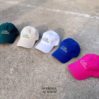สินค้า (พร้อมส่ง) หมวกแก๊ป - ปักลาย Cafe Society (oversize.summer_779) /OV-C-0001