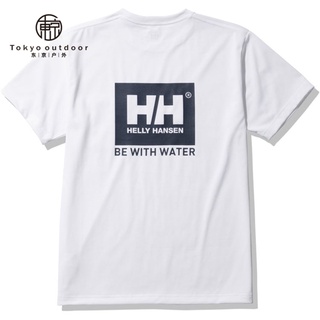 [100% Cotton] เสื้อยืดแขนสั้น พิมพ์ลาย HELLY HANSEN S/S Back สําหรับผู้ชาย และผู้หญิง