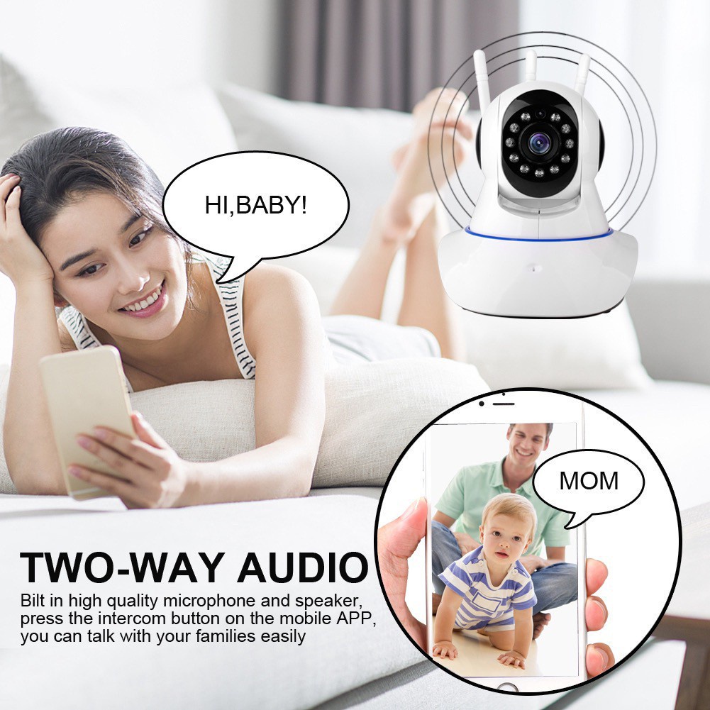 สินค้าขายดี-อัพเกรดใหม่-กล้องวงจรปิดไร้สาย-ip-camera-color-hd-กล้องวงจร-wifi-smart-tracking-alarm-5-เสาอากาศ