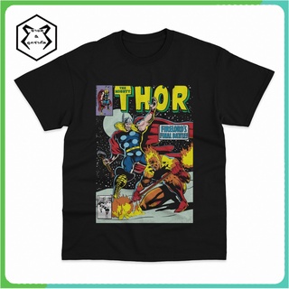 ถูกสุดๆเสื้อยืด พิมพ์ลาย Thor Firelords Final Battle Love and Thunder สไตล์วินเทจ คลาสสิกรหัสเต็ม