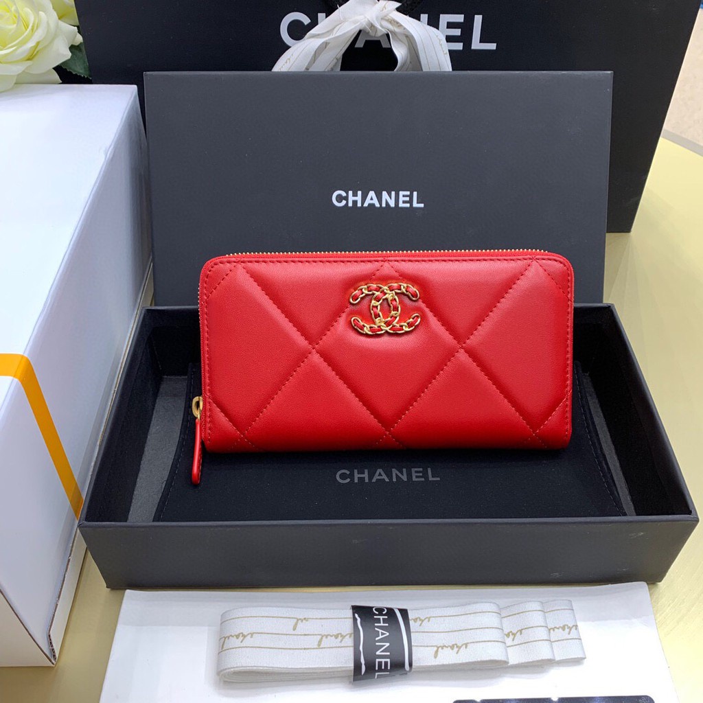 พรี-chanel-ชาแนล-กระเป๋าสตางค์-หนังแท้กระเป๋าแฟชั่นแบรนด์เนน-กระเป๋า-บัตร