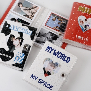 อัลบั้มรูปภาพ 64 ช่อง ขนาดเล็ก สําหรับโฟโต้การ์ด KPOP LOMO 3 นิ้ว Fuji Instax และนามบัตร 7s 8 25 50s Mini