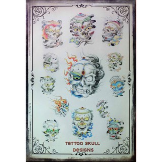 โปสเตอร์ ลาย สัก Tattoo รูป ภาพ ติดผนัง สวยๆ poster 34.5 x 23.5 นิ้ว (88 x 60 ซม.โดยประมาณ)