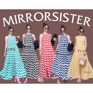 Code : 10507.1 เดรสออกงาน เดรสแขนกุด เดรสหรูดูแพง งานป้าย mirrorsister