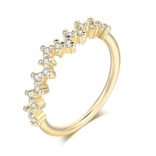สินค้า Zhouyang(โจวหยาง)แหวนสำหรับผู้หญิงใหม่ที่ละเอียดอ่อนสไตล์ไมโคร Inlay เพทาย 3 สี The Star แหวนนิ้วมือของที่ระลึกเครื่องประดับแฟชั่น R898