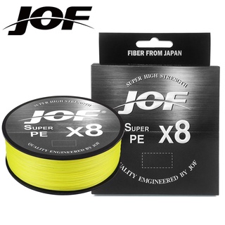 Jof ยี่ห้อซูเปอร์ PE ตกปลา Line100M 150เมตร300เมตร500เมตร8เส้นถักสายการประมง M ultifilament PE สาย15 -80LB ปลา Li