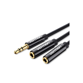 [ส่งไวจากไทย] Vention อะเเดปเตอร์เเยกสาย หูฟัง สายเคเบิล AUX 3.5 มม. 2 รู อะแดปเตอร์เชื่อมต่อหูฟัง สำหรับโทรศัพท์มือถือ แท็บเล็ต แล็ปท็อป หูฟัง หูฟัง PC ลำโพง 1 ตัวผู้ เป็น 2 ตัวเมีย