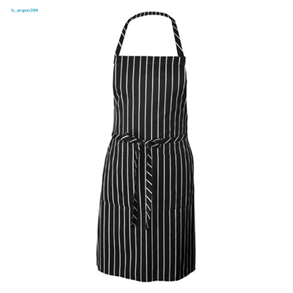 ne-adjustable-adult-black-stripe-bib-apron-with-2-pockets-chef-waiter-kitchen-cook