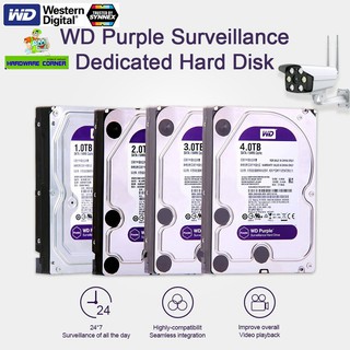 ภาพขนาดย่อของภาพหน้าปกสินค้า️HDD ใหม่  ️ 1TB / 2TB / 4TB / 6TB (ฮาร์ดดิสก์กล้องวงจรปิด) WD PURPLE 5400RPM SATA III Warranty 3 - Y จากร้าน hardware_corner บน Shopee