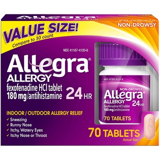 สินค้า Allegra Allergy 24 HR แก้แพ้ ไม่ทำให้ง่วงนอน