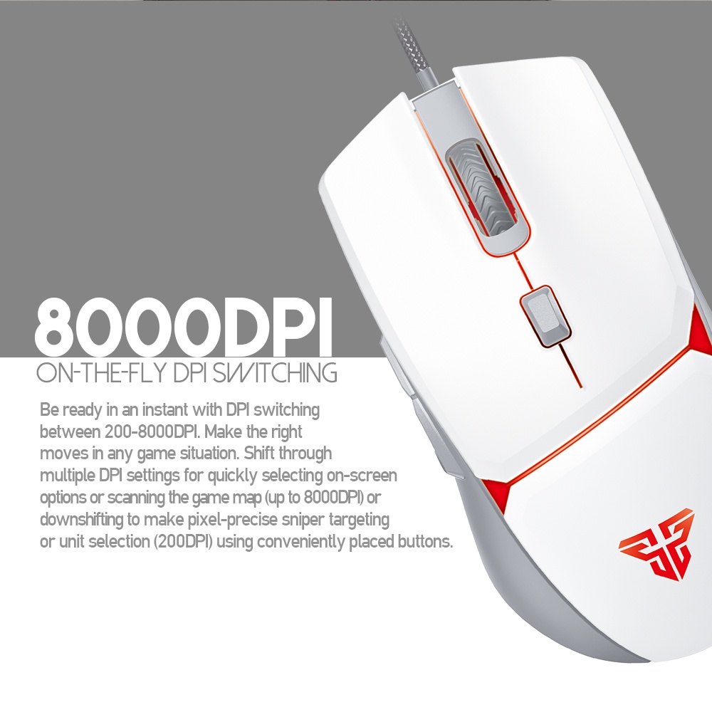 คำอธิบายเพิ่มเติมเกี่ยวกับ FANTECH VX7 CRYPTO Macro Key Gaming Mouse รุ่น VX7 เมาส์เกมมิ่ง แฟนเทค ความแม่นยำปรับพร้อม feet mouse DPI 200-8000